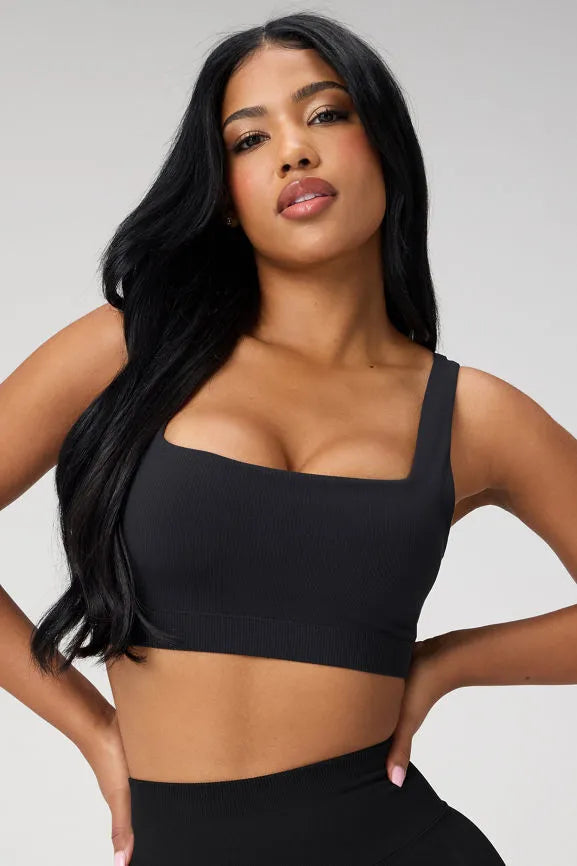 Sleek Seamless Square Neck Low Impact Bra