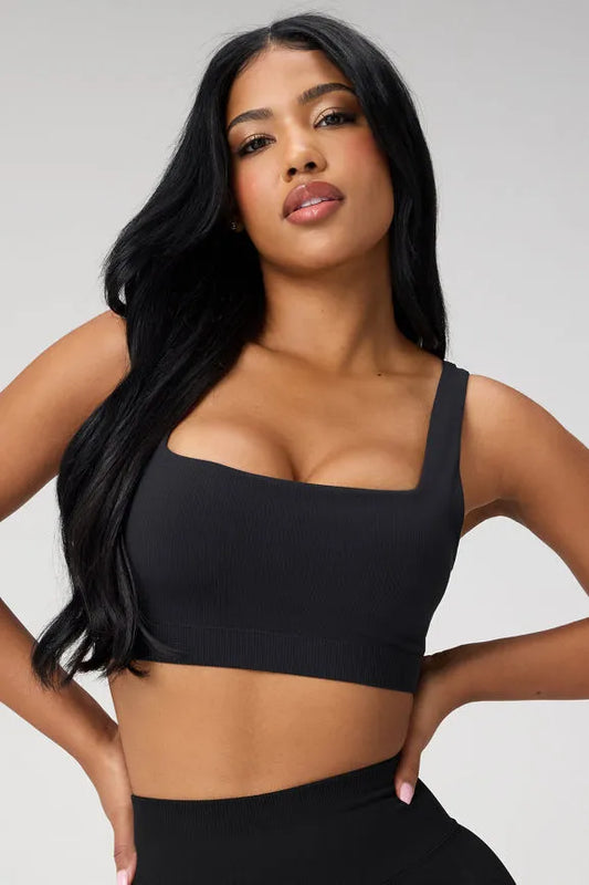 Sleek Seamless Square Neck Low Impact Bra