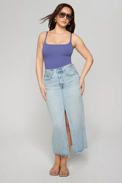 Snug Cotton Strappy Thong Bodysuit