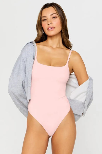 Snug Cotton Strappy Thong Bodysuit