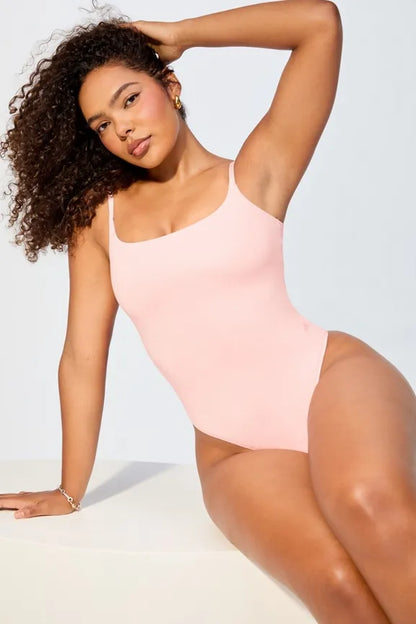 Snug Cotton Strappy Thong Bodysuit