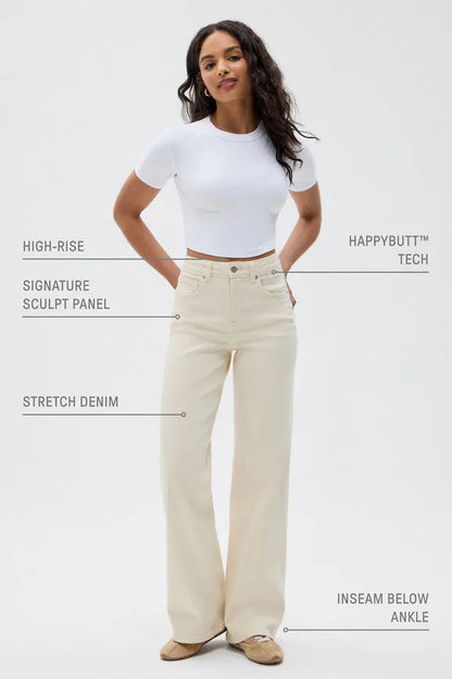 High Rise Wide Leg Jean