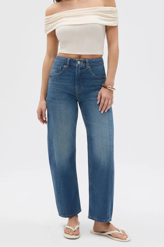 High Rise Barrel Jean