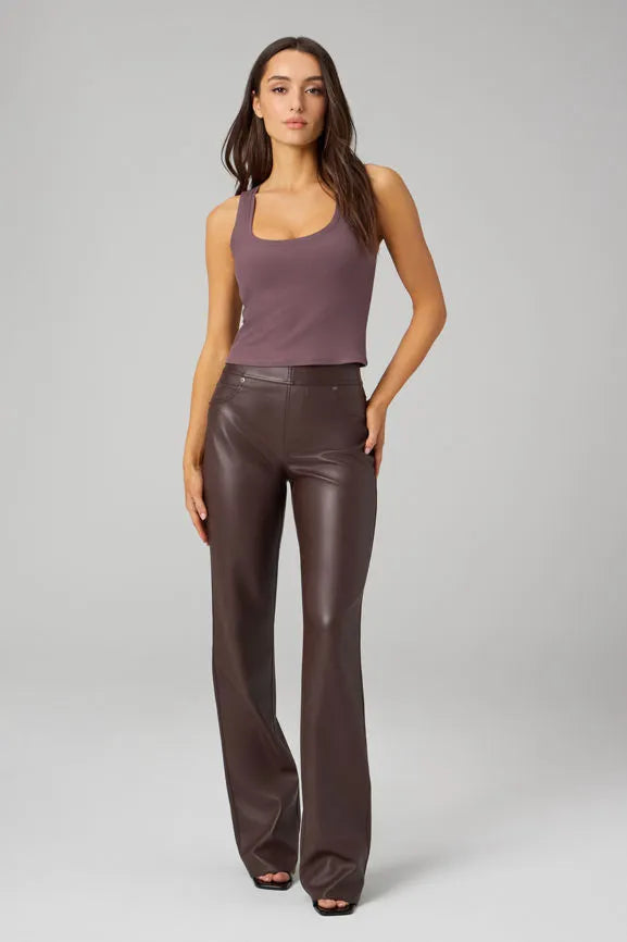 Leatherette Straight Leg Pant - Tall