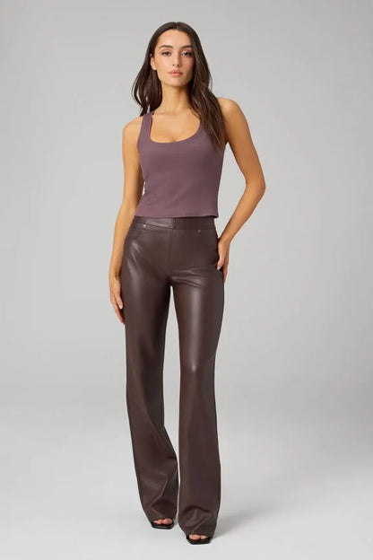 Leatherette Straight Leg Pant - Tall