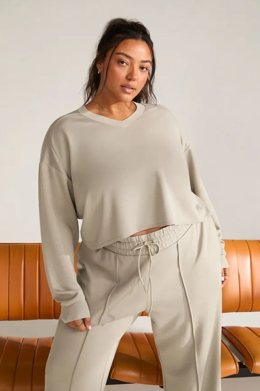 So Sleek Modal Cropped Sweatshirt