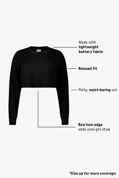 So Sleek Modal Cropped Sweatshirt
