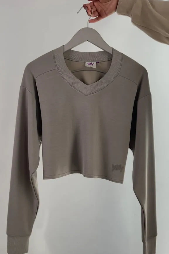 So Sleek Modal Cropped Sweatshirt