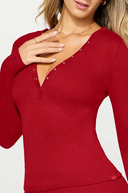 Soft Rib Long Sleeve Henley