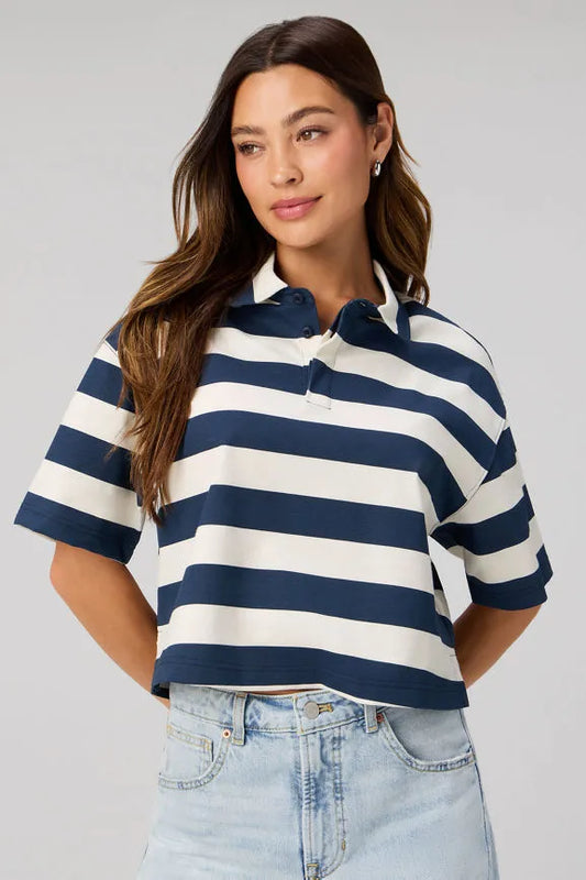 Heavy Cotton Cropped Polo Tee