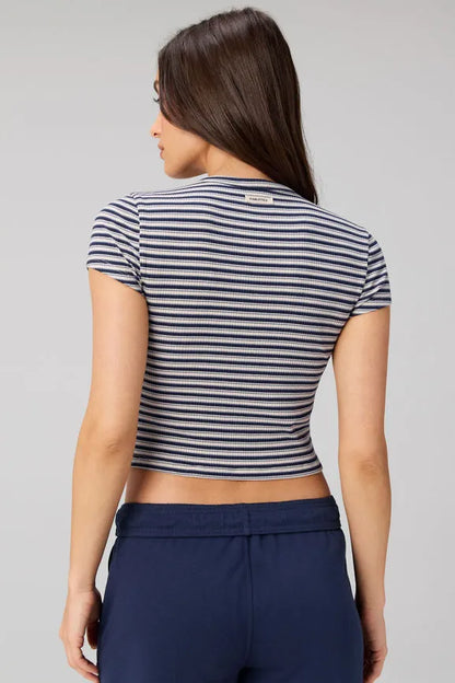 Modal Rib Cropped Short-Sleeve Tee