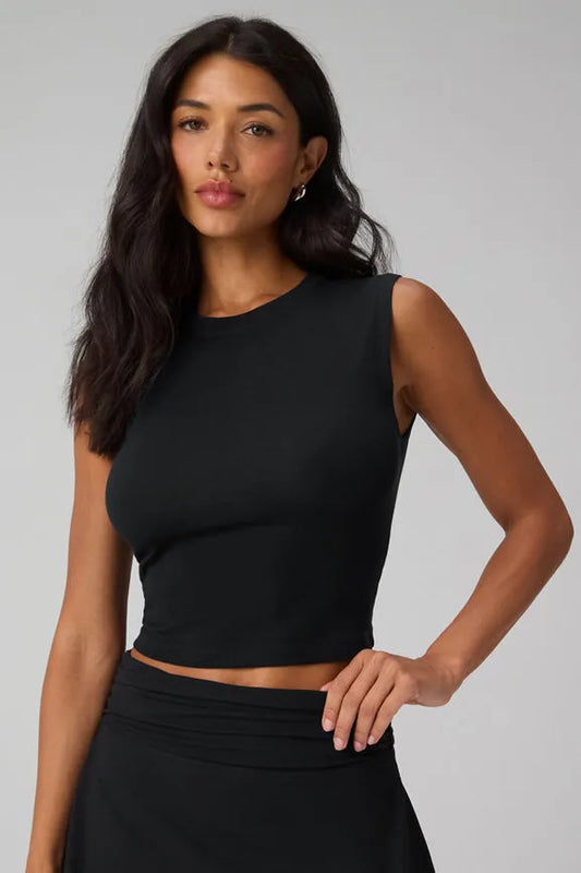 Classic Cotton Cropped Muscle Tee