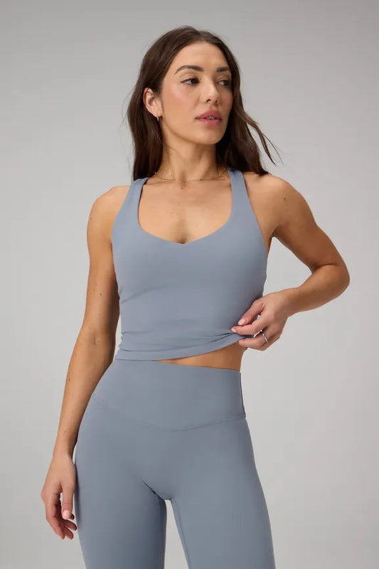 Anywhere Cropped Built-In Bra Tank