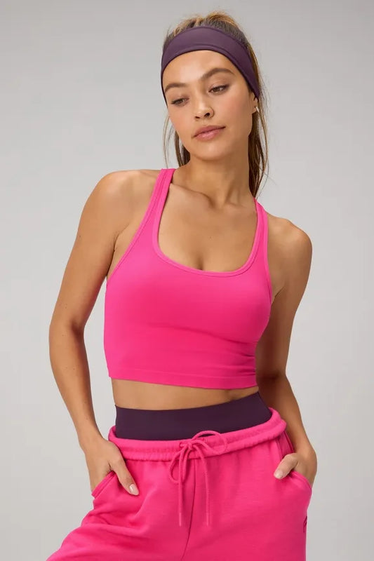 Seamless Cropped Built-In Bra Tank