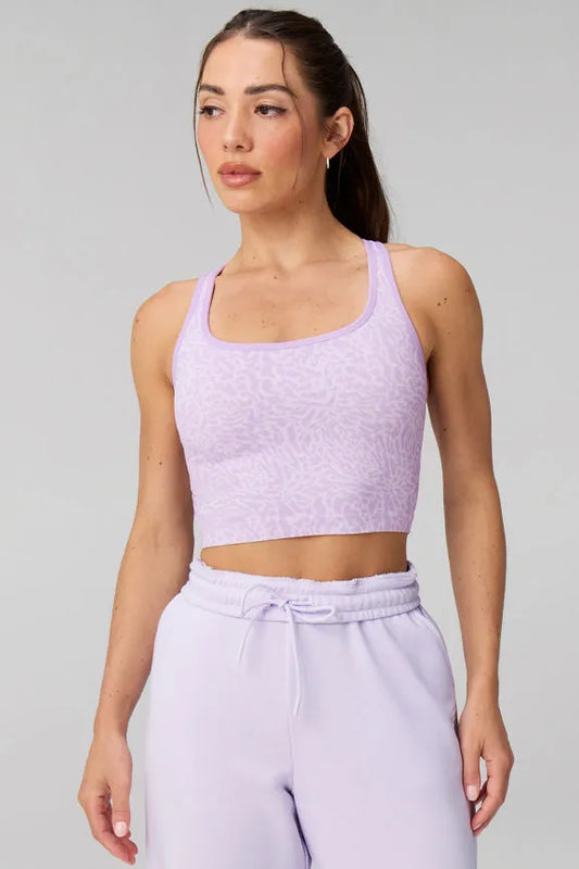 Seamless Cropped Built-In Bra Tank