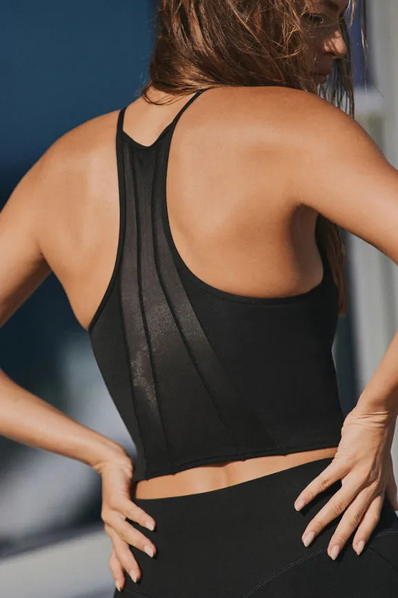 PureLuxe Mesh Built-In Bra Tank