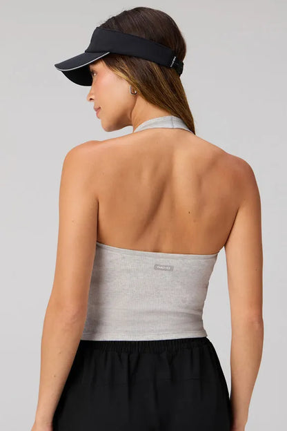 Modal Rib Built-In Bra Halter Top