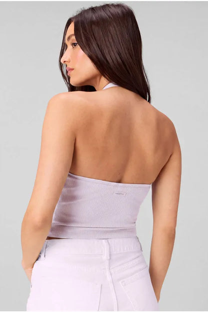 Modal Rib Built-In Bra Halter Top