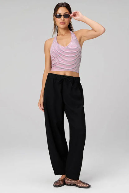 Modal Rib Built-In Bra Halter Top